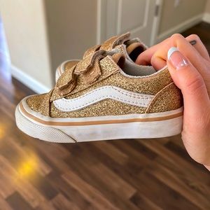 Gold Glitter Vans